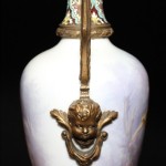19th Century Sevres Lamp Close Up of Handle