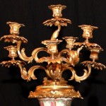 Rose Medallion Vases Close Up of Candelabra