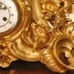French Doré Clock Close Up of Scrolls