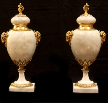 French Marble Cassolettes